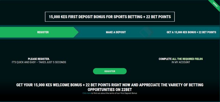 22BET bonus offers